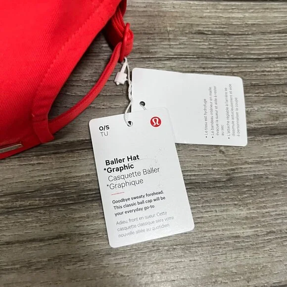 Lululemon Athletic Baller Hat Graphic Carnation Red NWT Unisex One Size